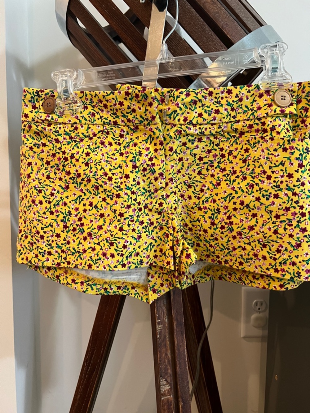 Pins & Needles Yellow Floral High-Waist Shorts